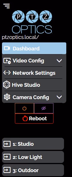 Image showing the left-hand navigation bar