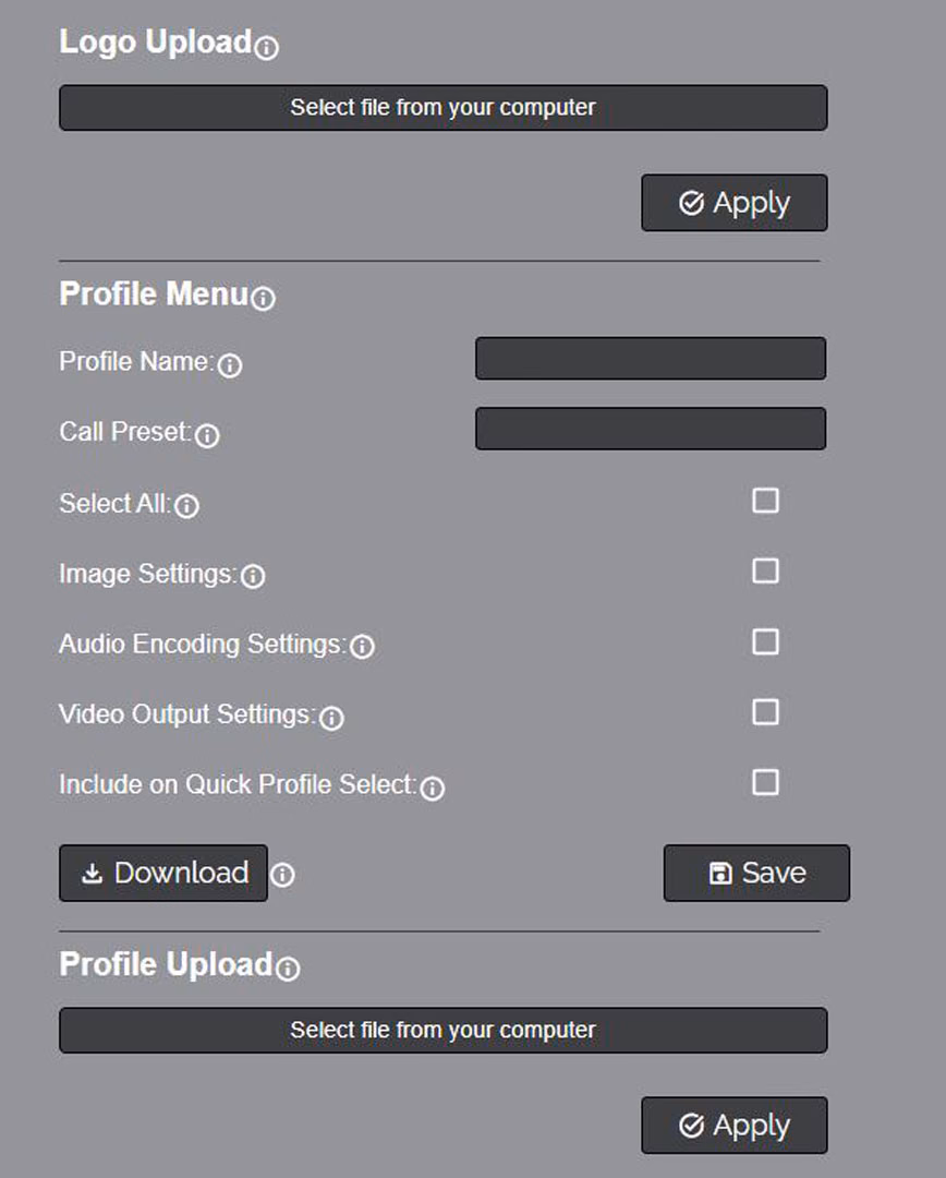 Image of the logo upload option