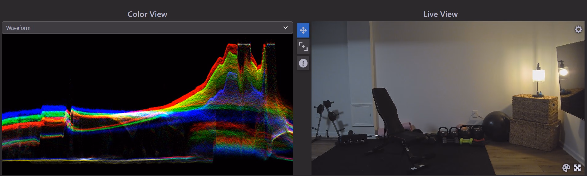 screen capture of the Waveform analyzer