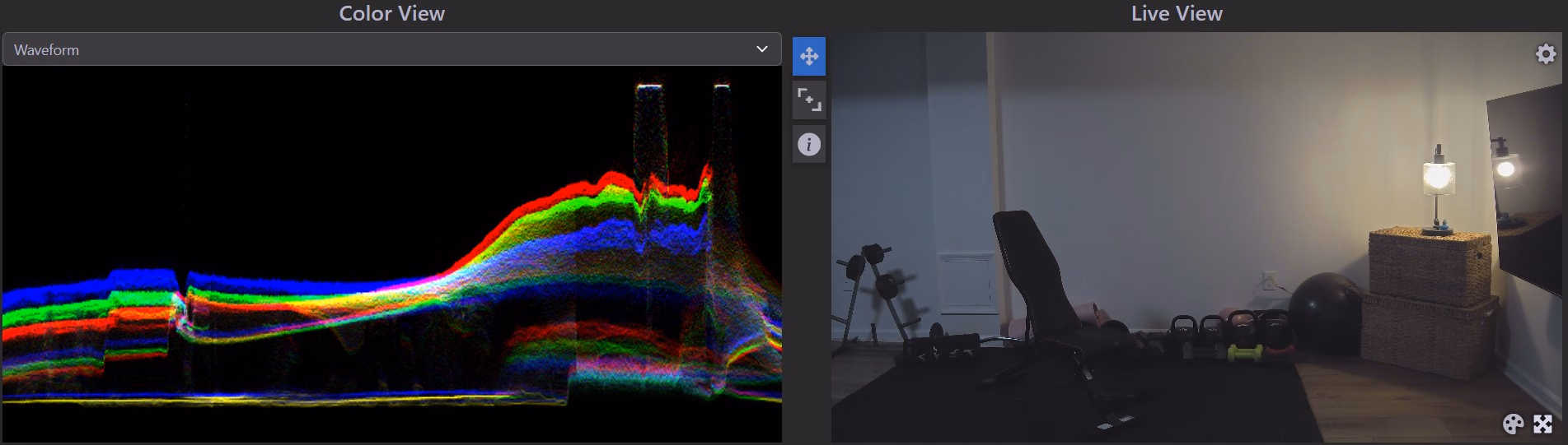 screen capture of the Waveform analyzer
